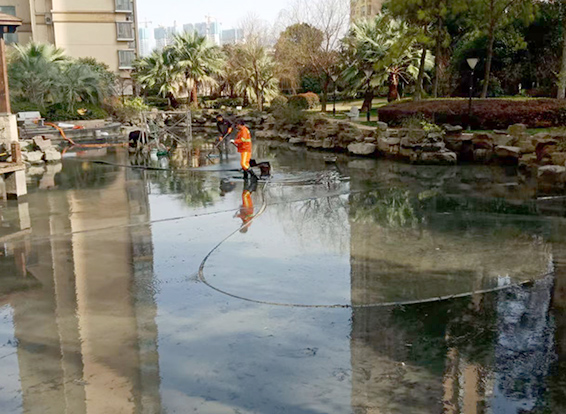 西安景观池淤泥清理